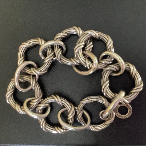 Peter Thomas Roth Signature Classic Sterling Silver Link Bracelet SZ M - Picture 1 of 16